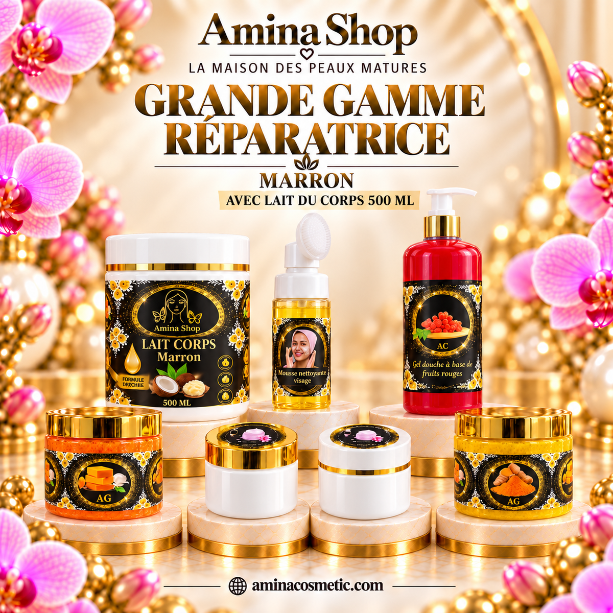 GAMME FEMME RÉPARATRICE – TEINT MARRON CLAIR avec un lait 500ml