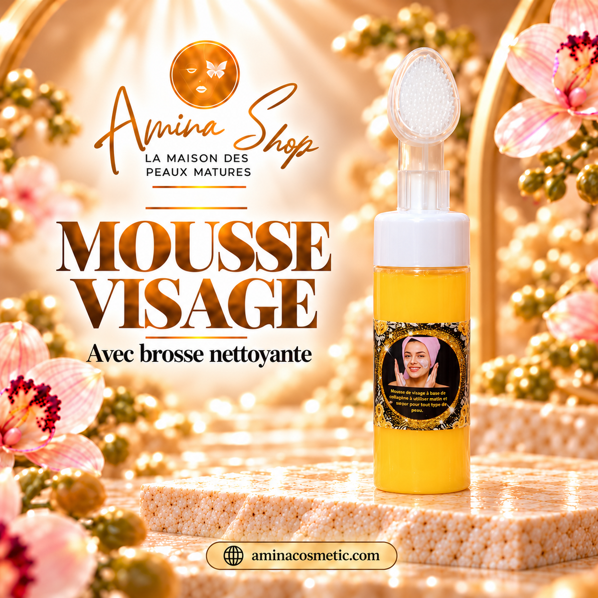 MOUSSE NETTOYANTE COLLAGÈNE – TOUT TYPE DE PEAU