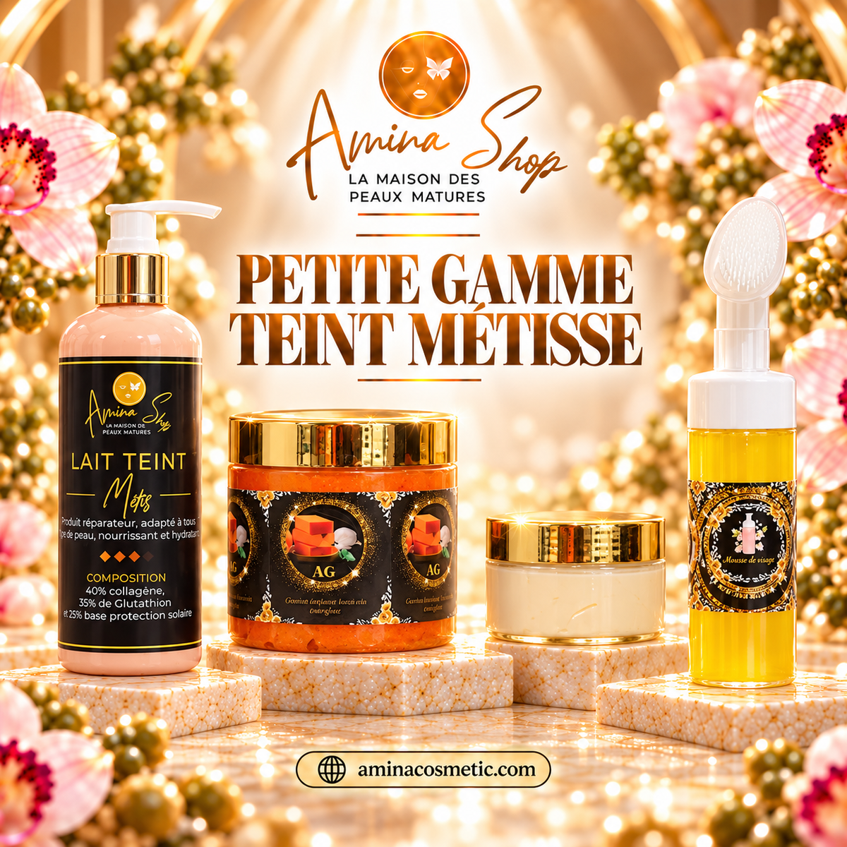 PETITE GAMME RÉPARATRICE – TEINT métisse avec lait de 300ml