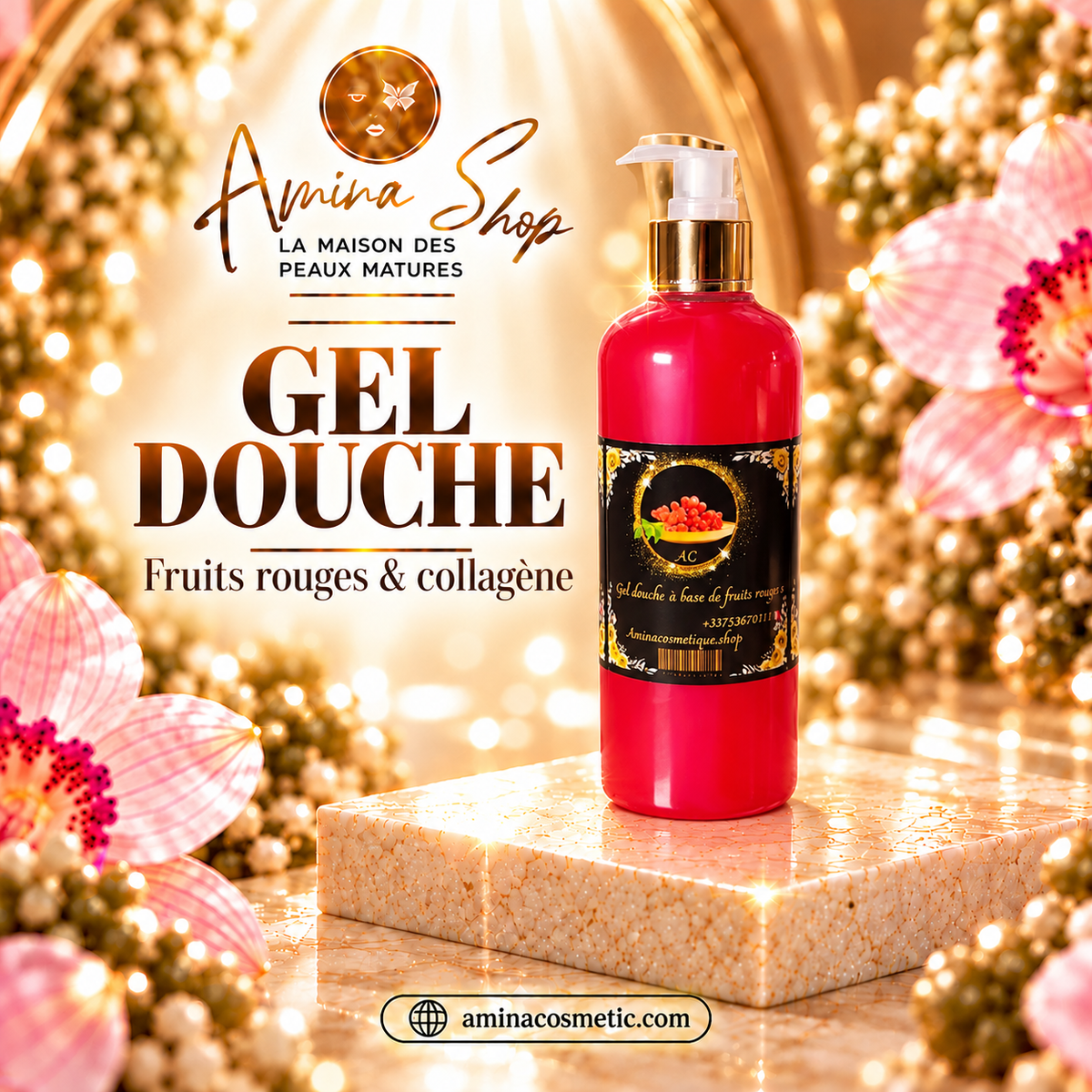GEL DOUCHE FRUITS ROUGES – TOUT TYPE DE PEAU 300ml