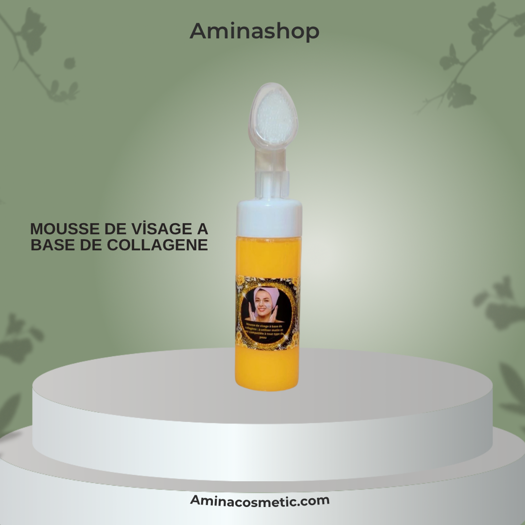 MOUSSE NETTOYANTE COLLAGÈNE – TOUT TYPE DE PEAU