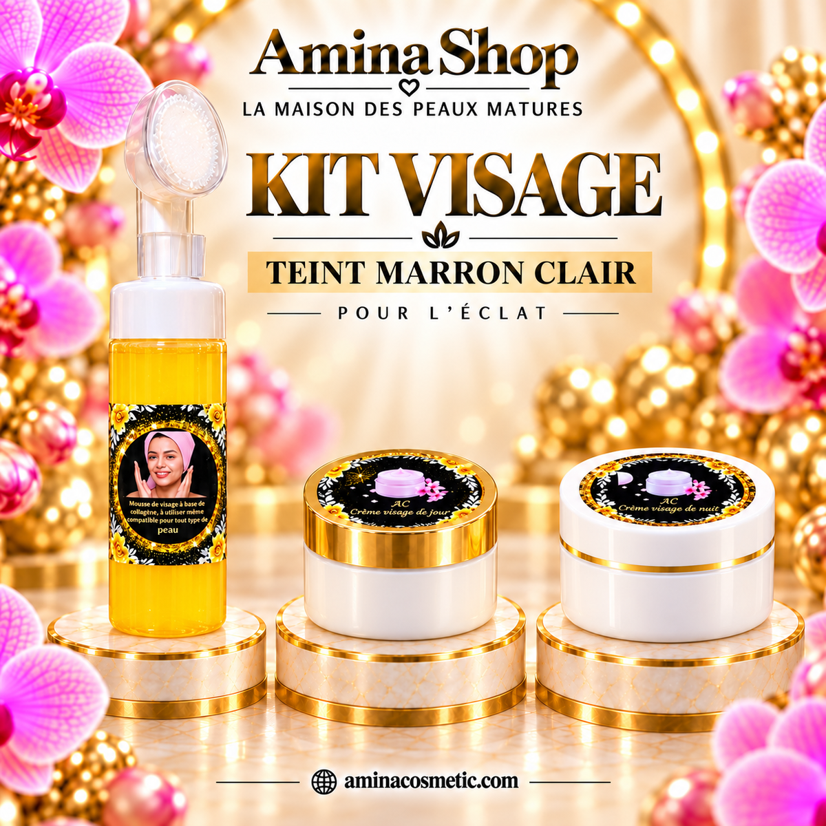 Kit Visage clarifiant marron claire