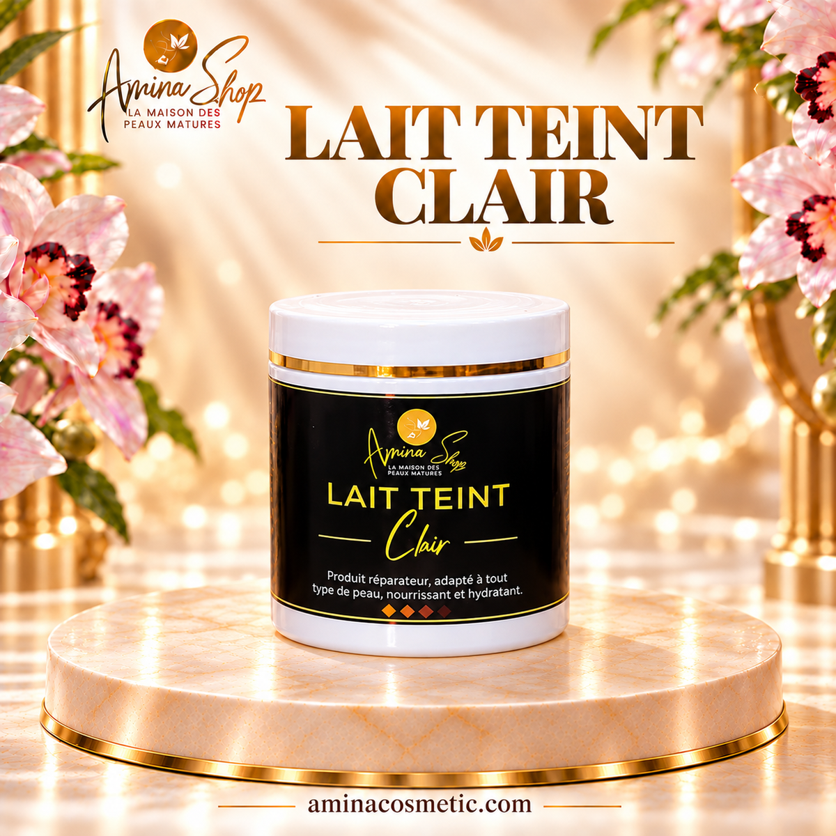 Lait du corps, 500 ML, teint clair ￼sans crème de visage