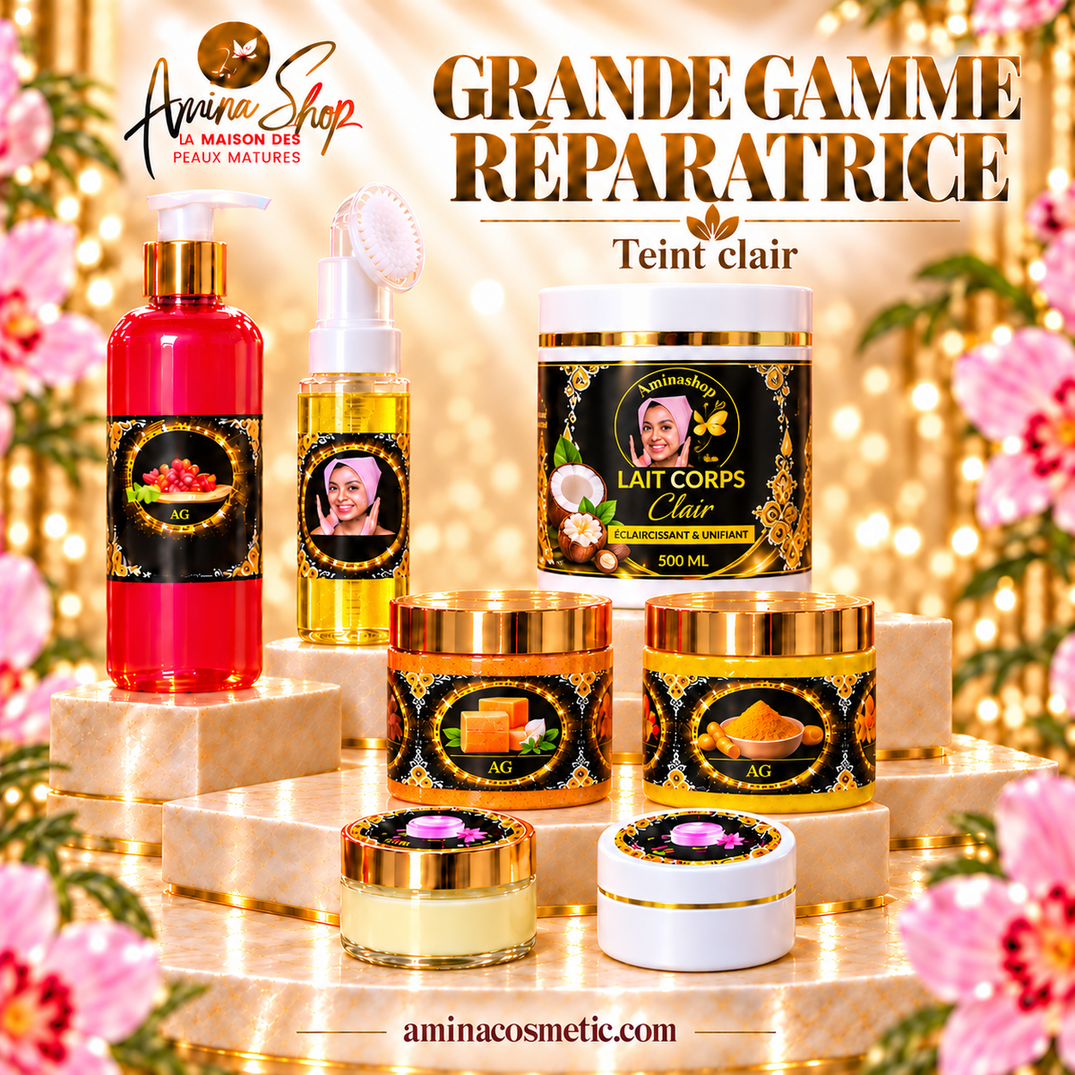 Gamme complète réparatrice- teinte claire avec lait de 500ml